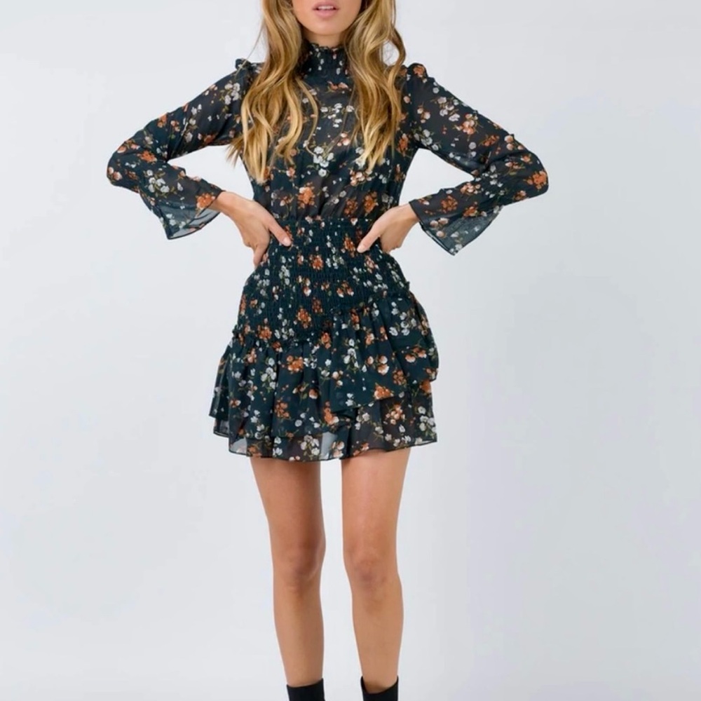 Floral High-Neck Women's Top
